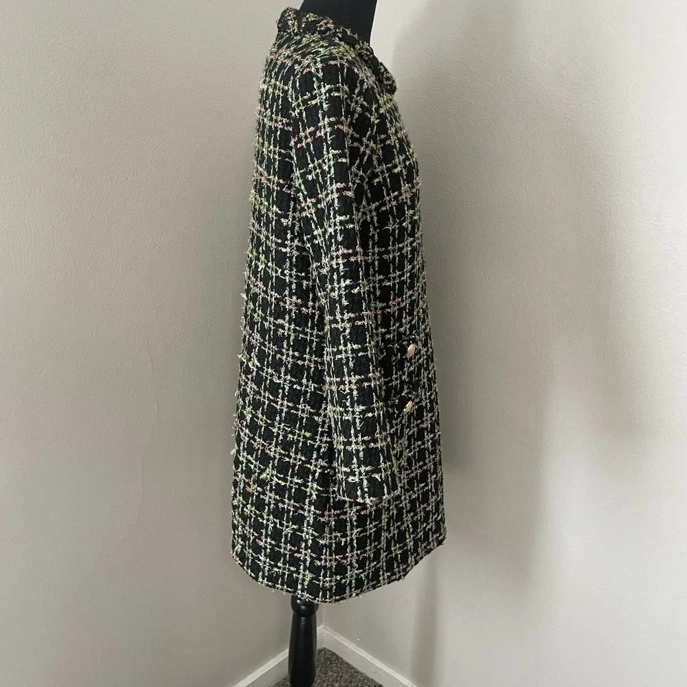 TUCKERNUCK Womens Sz M Holly Tinsel Tweed Long Sleeve Jackie Dress Boucle Luxe - Picture 7 of 11